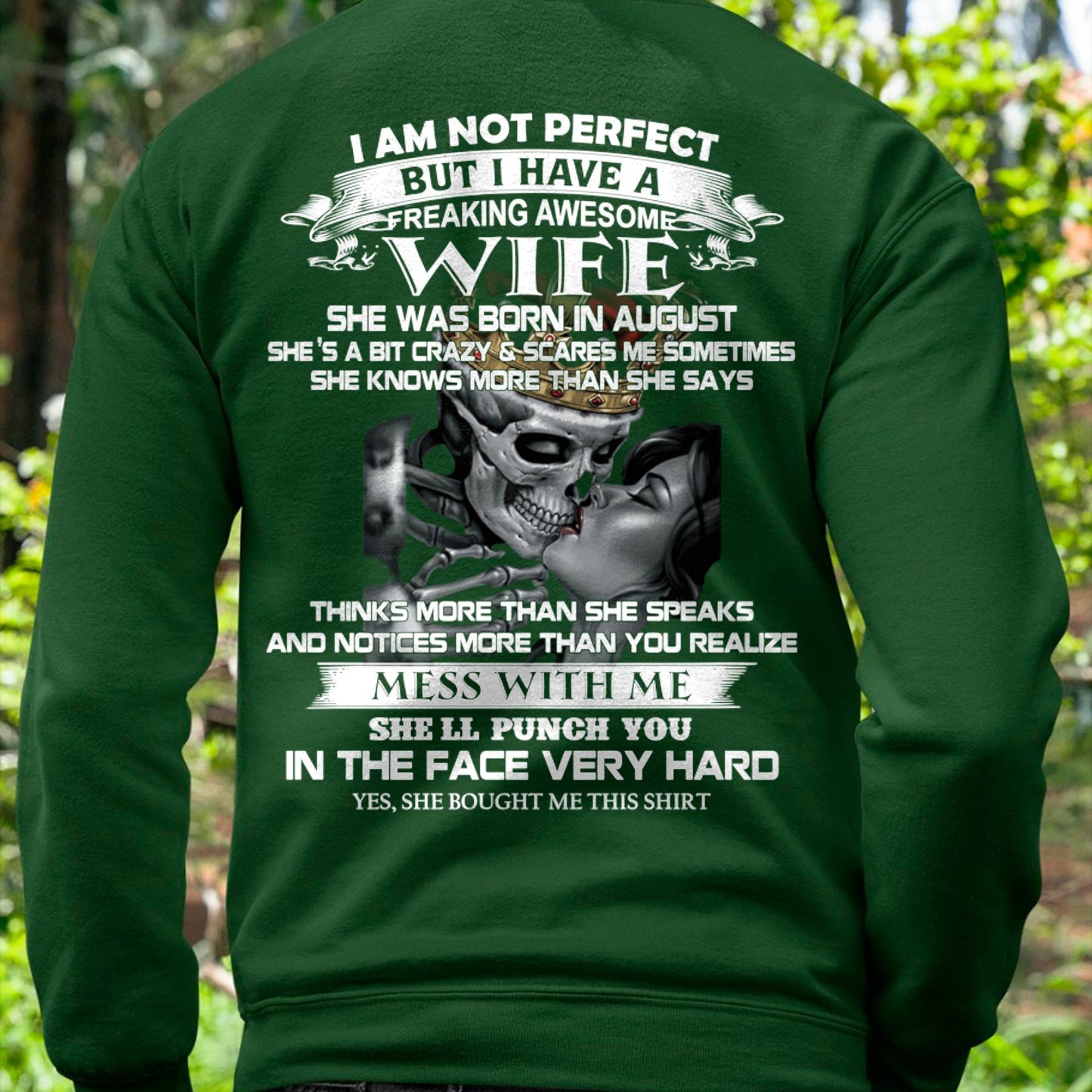 August - I Am Not Perfect But I Have A Freaking Awesome Wife - Gift For Husband From Wife - Virgo08 (SKU06-34-08)