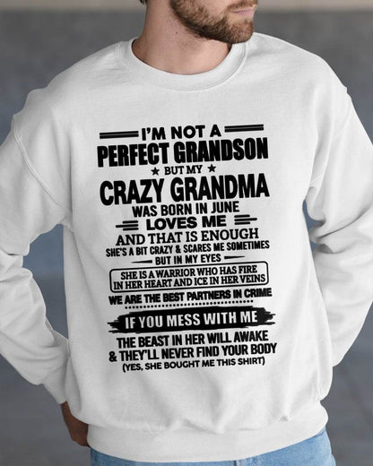 JUNE SHIRT, I’M NOT A PERFECT GRANDSON-FROM GRANDMA TO GRANDSON-VIRGO06 (SKU2607-13-06)
