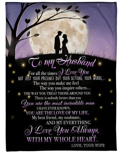 BLANKET FOR HUSBAND FROM WIFE – COMFORT & WARMTH GIFT (SKUB12-102)