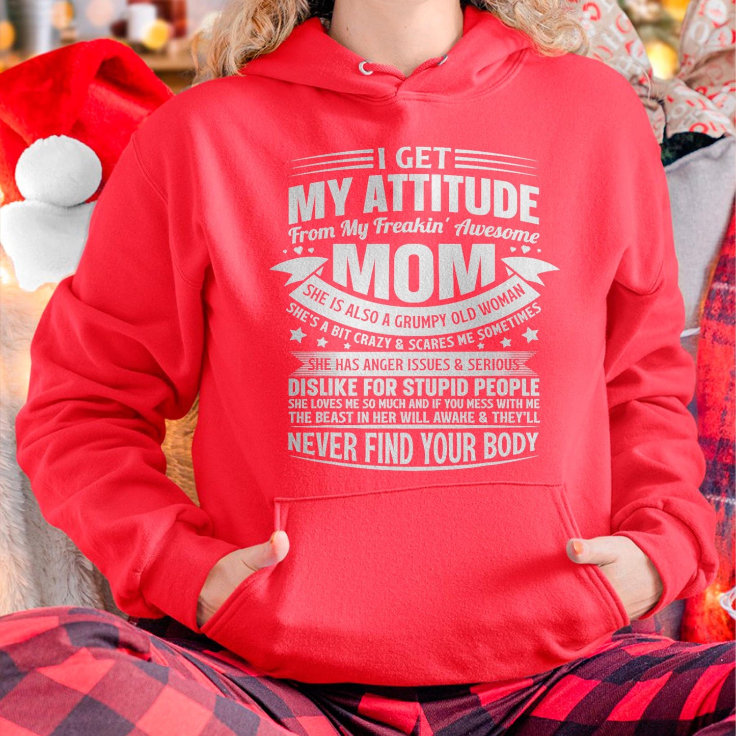 I Get My Attitude From My Freaking Awesome Mom - Gift for Daughter From Mom - virgo00