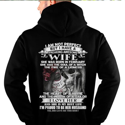 I Am Not Perfect But I Have A Freaking Awesome Wife - Gift For Husband From Wife - Virgo02 (SKU06-31-02)