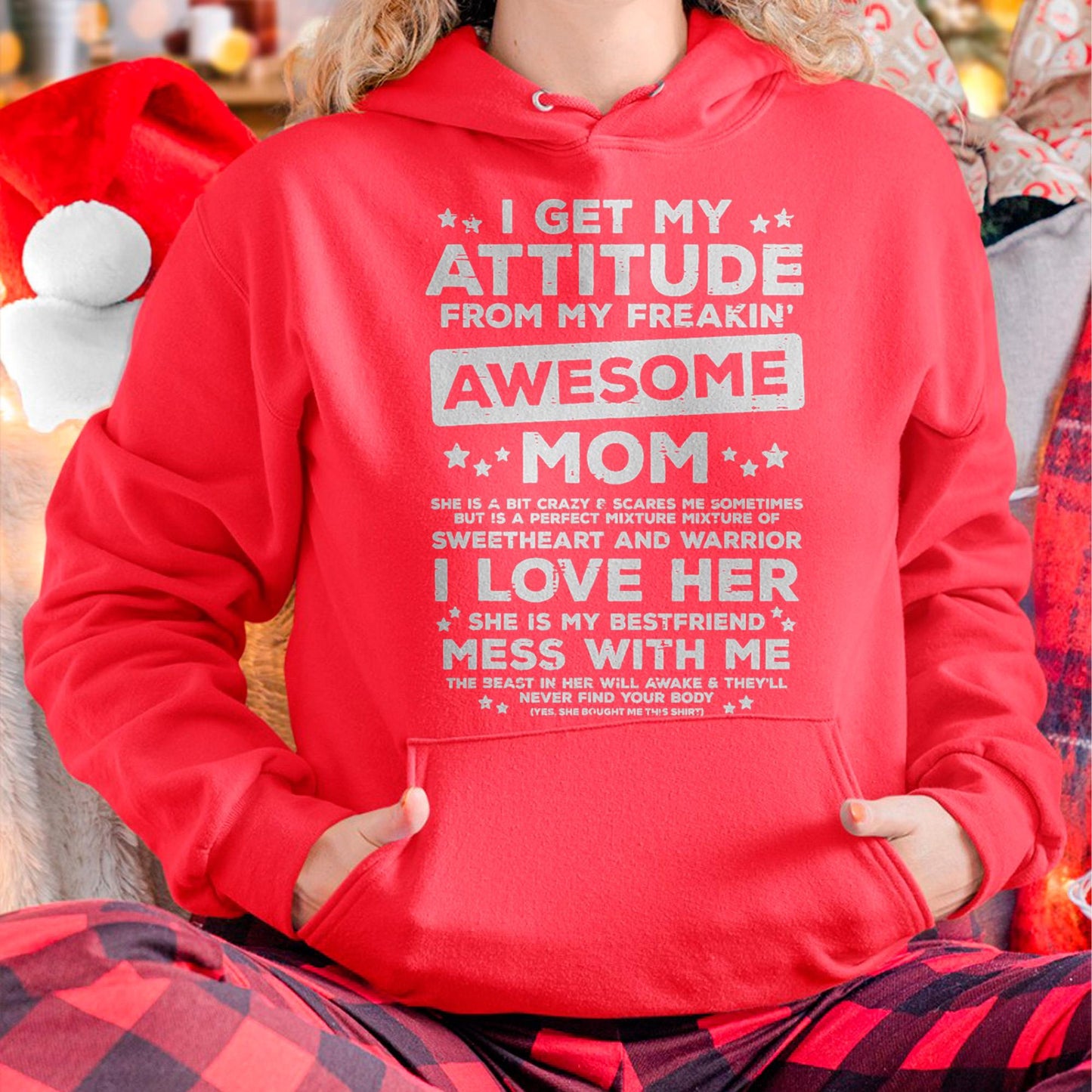 Got My Attitude From Awesome Mom Mothers Day Daughter Son T-Shirt - Gift for Daughter and Son From Mom - virgo00
