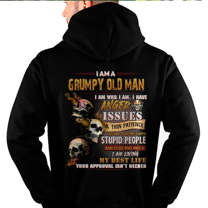 Grumpy Old Man T-Shirt - Funny Skull Anger Issues Tee - Perfect Gift For Men Virgo00 (SKU08-67-00)