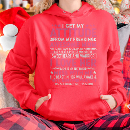 I Get My Attitude From My Freaking Awesome Mom - Gift for Daughter From Mom - virgo00