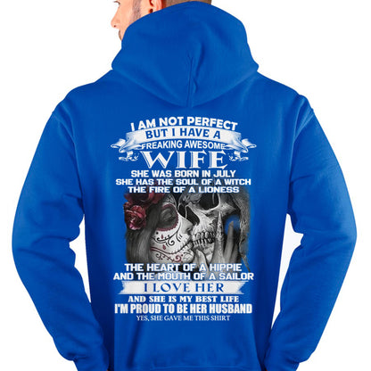 July - I Am Not Perfect But I Have A Freaking Awesome Wife - Gift For Husband From Wife - Virgo07 (SKU06-31-07)