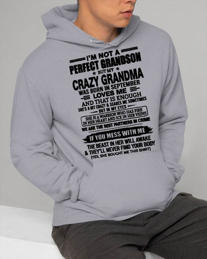 SEPTEMBER SHIRT, I’M NOT A PERFECT GRANDSON-FROM GRANDMA TO GRANDSON-VIRGO09 (SKU2607-13-09)