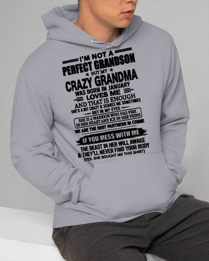 JANUARY SHIRT, I’M NOT A PERFECT GRANDSON-FROM GRANDMA TO GRANDSON-VIRGO01 (SKU2607-13-01)