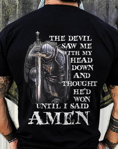 The Devil Saw Me with My Head Down and Thought He'd Won Mens T-Shirt- For Men - Virgo00 (SKU2807-NI-09)