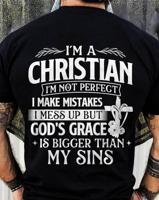 I'm A Christian I'm Not Perfect I Make Mistakes - Religious T-Shirt - For Men - Virgo00 (SKU2807-NI-10)