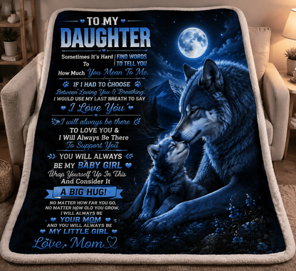 Family Blanket - From Mom - To My Daughter - Virgo - ( SKU2608-293)