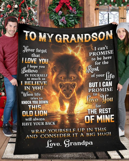 BLANKET FOR GRANDSON – COMFORT & WARMTH GIFT FROM GRANDPA  Sherpa Fleece Quilt Blanket virgo00 (SKUB10-116)