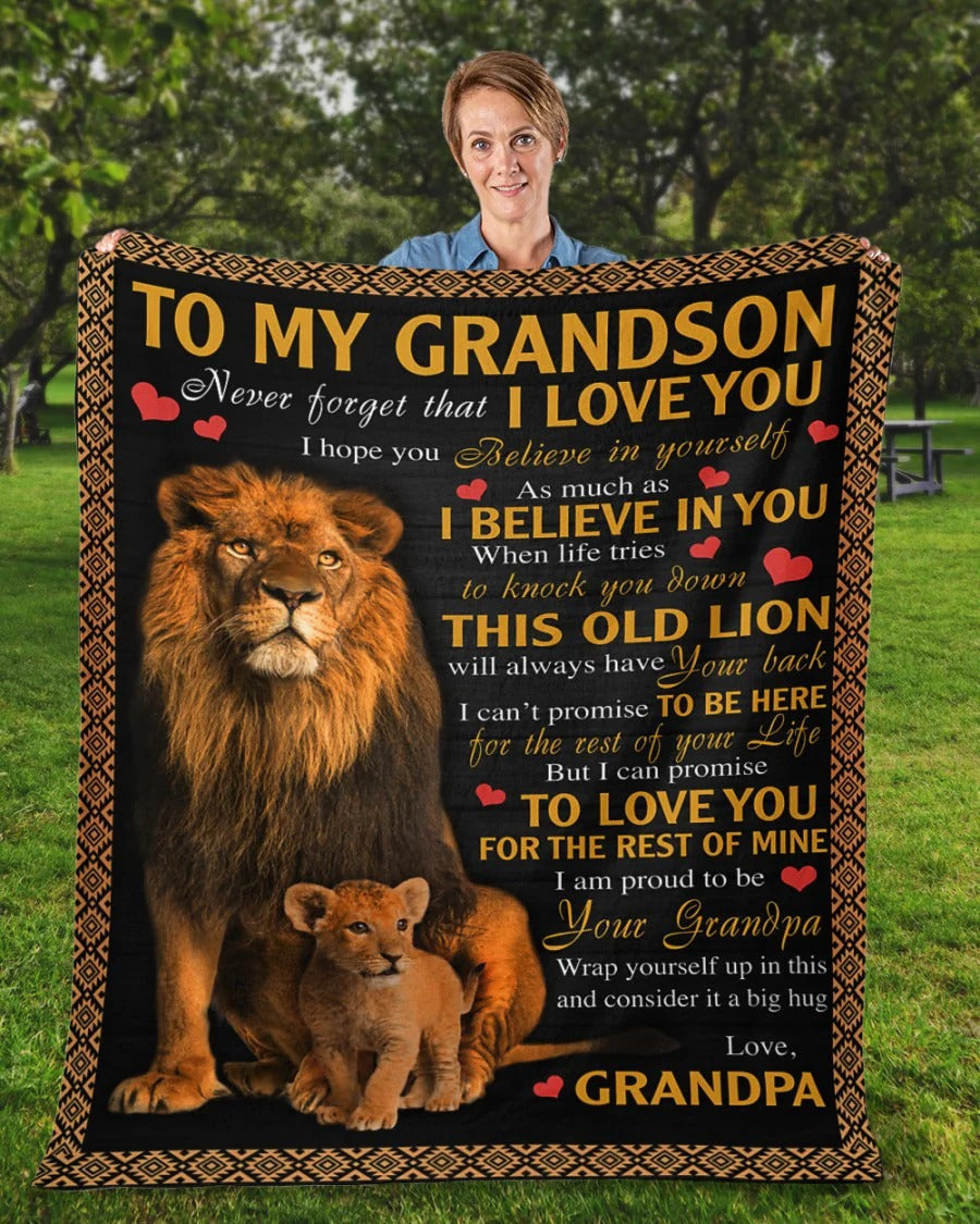 BLANKET FOR GRANDSON – COMFORT & WARMTH GIFT FROM GRANDPA  Sherpa Fleece Quilt Blanket virgo00 (SKUB09-113)