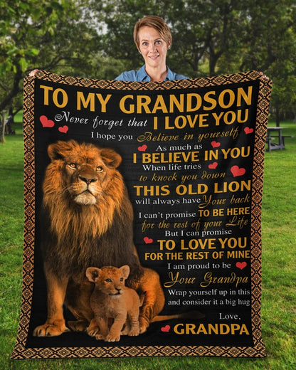 BLANKET FOR GRANDSON – COMFORT & WARMTH GIFT FROM GRANDPA  Sherpa Fleece Quilt Blanket virgo00 (SKUB09-113)