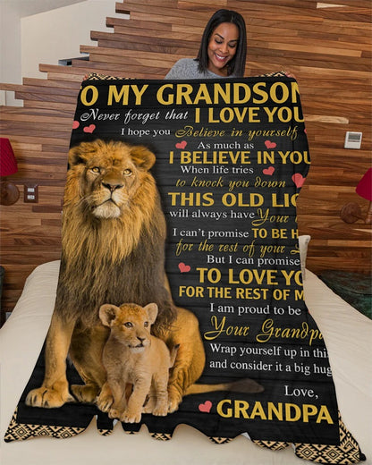 BLANKET FOR GRANDSON – COMFORT & WARMTH GIFT FROM GRANDPA  Sherpa Fleece Quilt Blanket virgo00 (SKUB09-113)