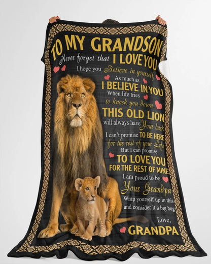 BLANKET FOR GRANDSON – COMFORT & WARMTH GIFT FROM GRANDPA  Sherpa Fleece Quilt Blanket virgo00 (SKUB09-113)