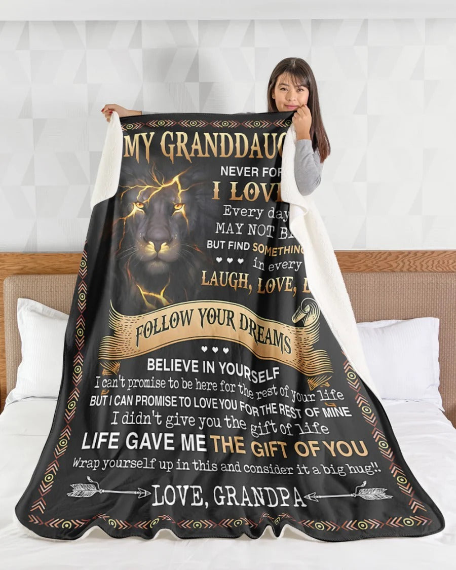 BLANKET FOR GRANDDAUGHTER – COMFORT & WARMTH GIFT FROM GRANDPA  Sherpa Fleece Quilt Blanket virgo00 (SKUB09-44)