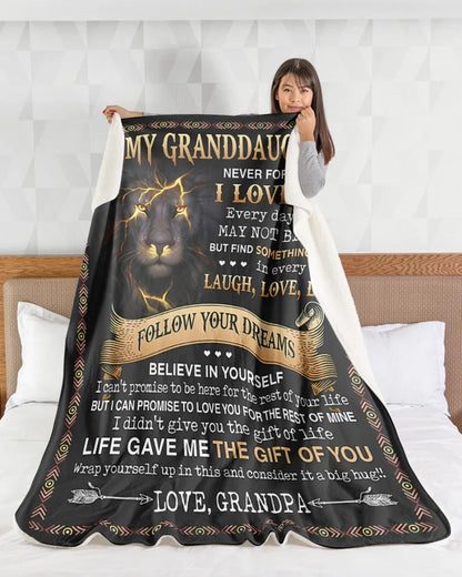 BLANKET FOR GRANDDAUGHTER – COMFORT & WARMTH GIFT FROM GRANDPA  Sherpa Fleece Quilt Blanket virgo00 (SKUB09-44)