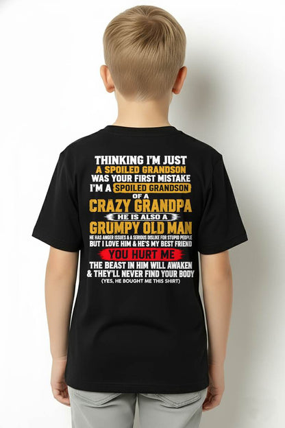 SHIRT A Spoiled Grandson - From Grandpa - To Grandson - Virgo00 (SKU2609-60)