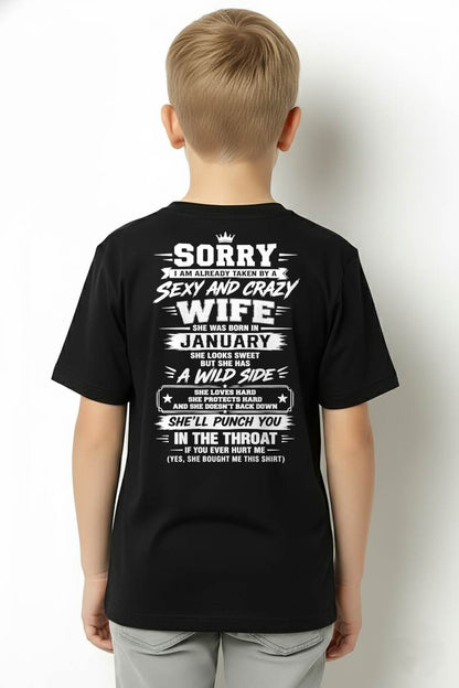 JANUARY SHIRT Sexy And Crazy Wife - To Wife - From Husband - Virgo01 (SKU2609-257-01)