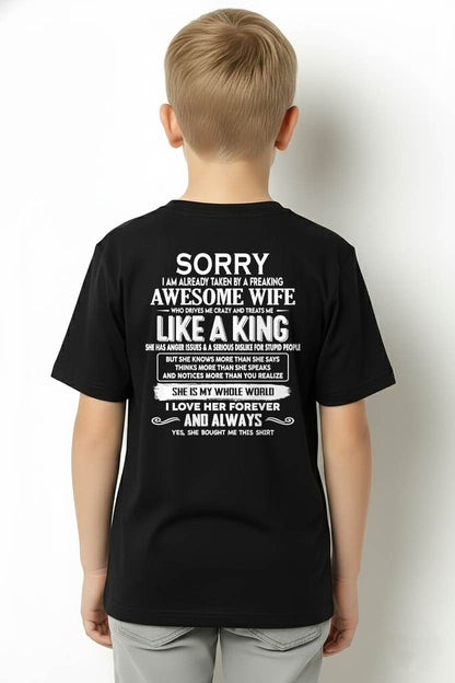 SORRY I AM ALREADY TAKEN BY A FREAKING AWESOME WIFE - GIFT FOR HUSBAND FROM WIFE - virgo00 (SKU2607-218-00)