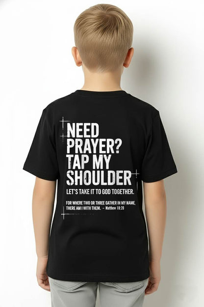 Need Prayer Tap My Shoulder Bible Verse Christian On Back T-Shirt-For Men-Virgo00 (SKU2707-Ni-01)