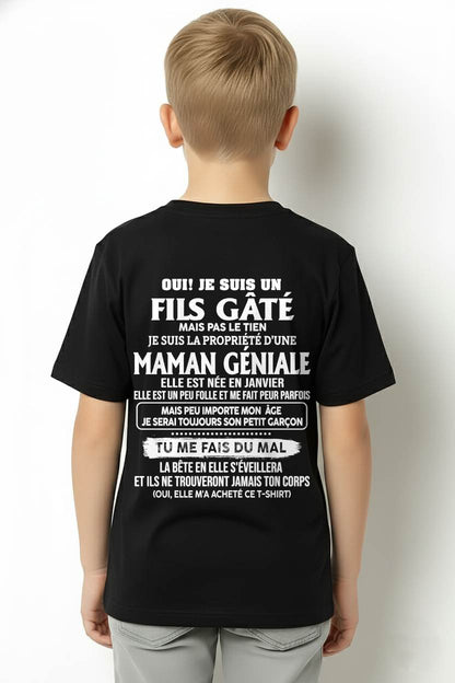 JANVIER T-SHIRT, JE SUIS UN FILS GÂTÉ - DE MAMAN À SON FILS - VIRGO01 (SKU2606-225-01)