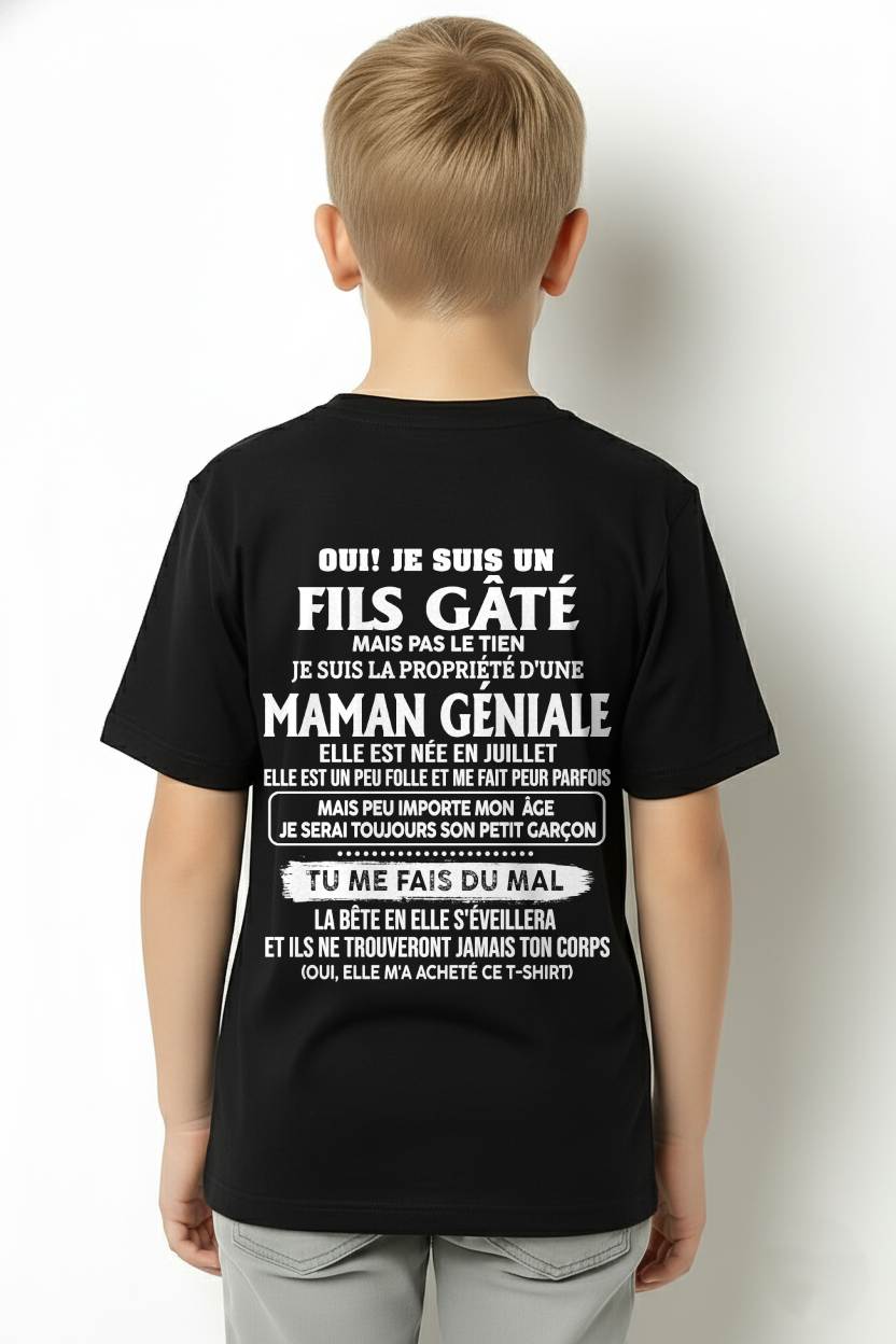 JUILLET T-SHIRT, JE SUIS UN FILS GÂTÉ - DE MAMAN À SON FILS - VIRGO07 (SKU2606-225-07)