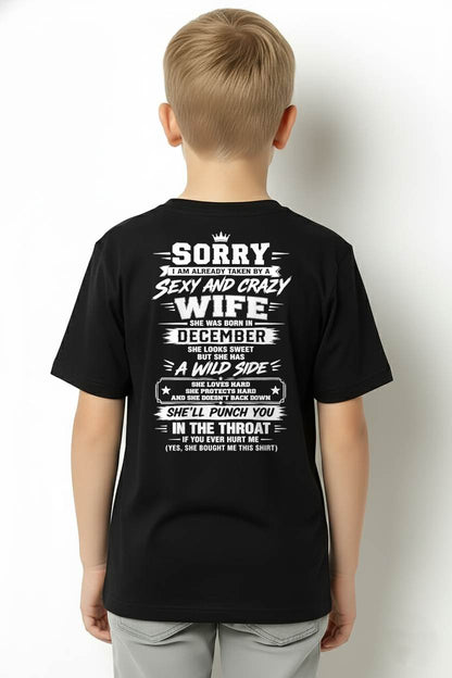DECEMBER SHIRT Sexy And Crazy Wife - To Wife - From Husband - Virgo12 (SKU2609-257-12)