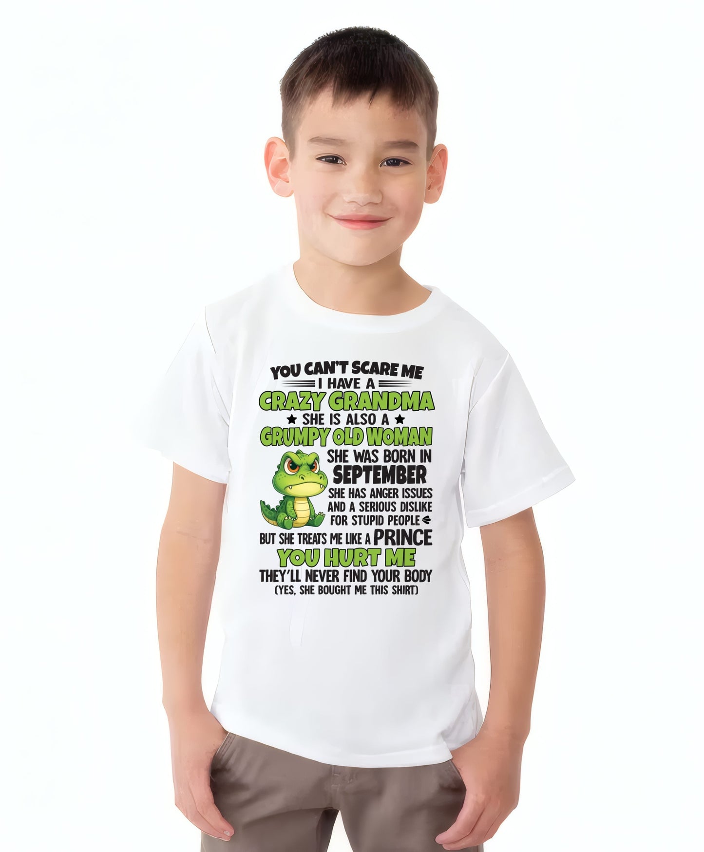 SEPTEMBER - YOU CAN'T SCARE ME - FOR GRANDSON - GIFT FROM GRANDMA - virgo09 (SKU09-85-09)