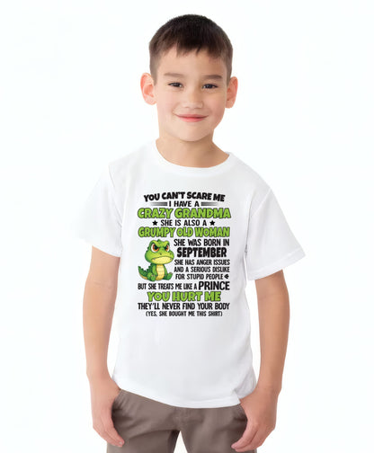 SEPTEMBER - YOU CAN'T SCARE ME - FOR GRANDSON - GIFT FROM GRANDMA - virgo09 (SKU09-85-09)