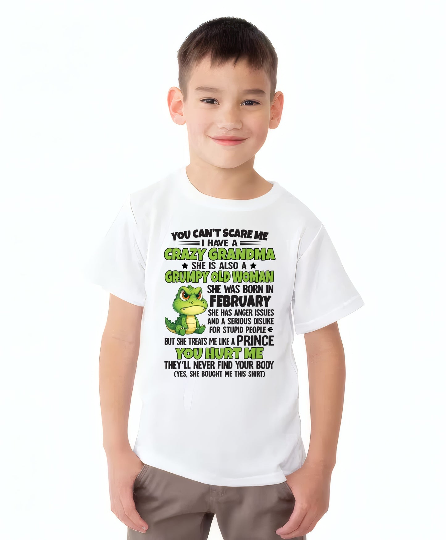 FEBRUARY - YOU CAN'T SCARE ME - FOR GRANDSON - GIFT FROM GRANDMA - virgo02 (SKU09-85-02)