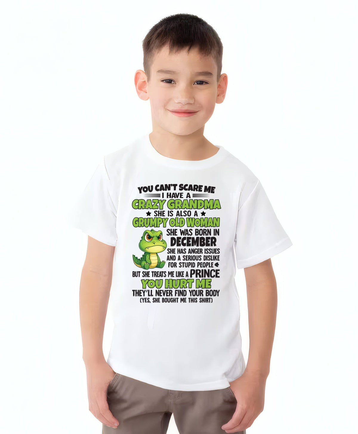 DECEMBER - YOU CAN'T SCARE ME - FOR GRANDSON - GIFT FROM GRANDMA - virgo12 (SKU09-85-12)