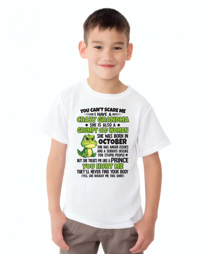 OCTOBER - YOU CAN'T SCARE ME - FOR GRANDSON - GIFT FROM GRANDMA - virgo10 (SKU09-85-10)