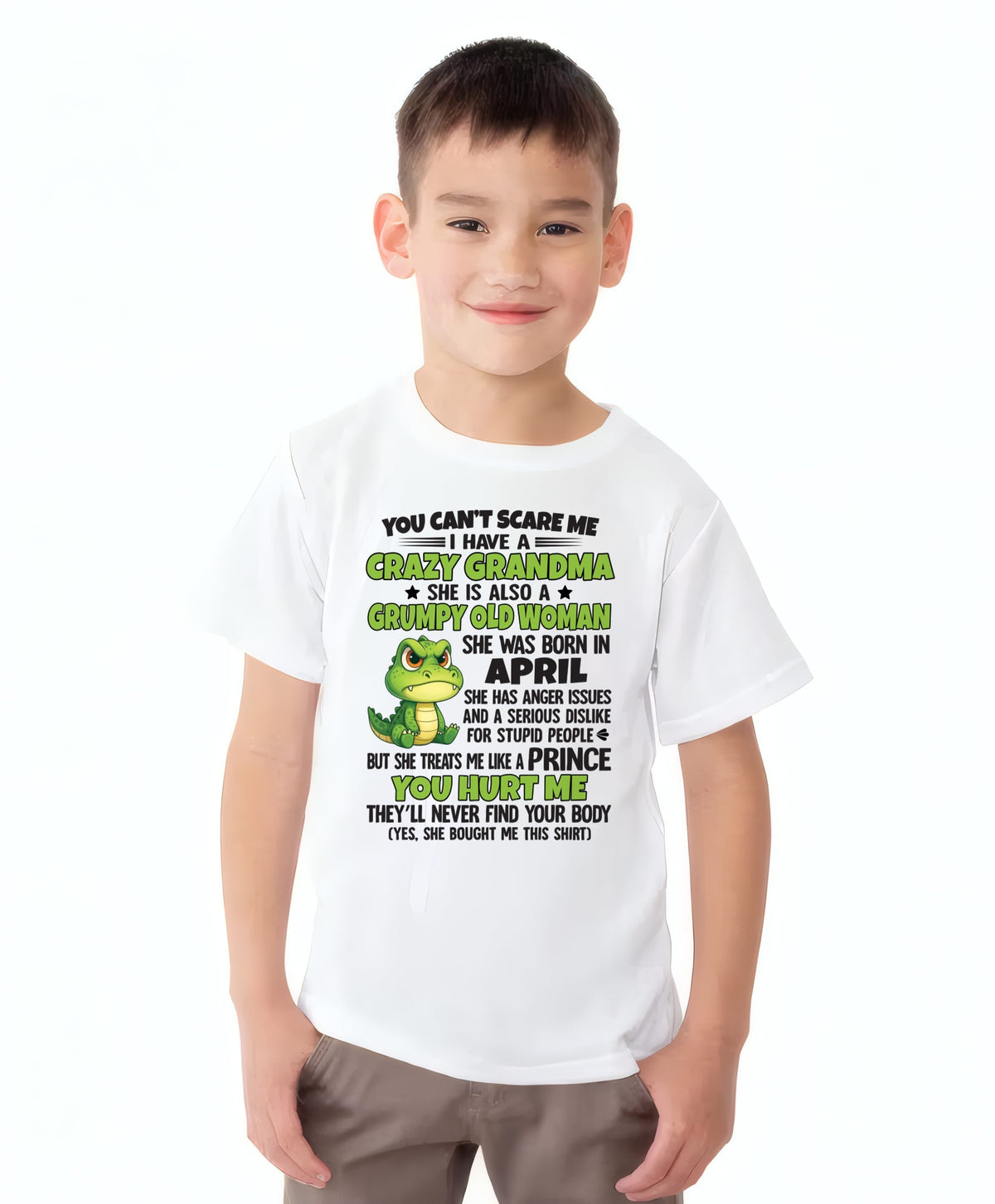 APRIL - YOU CAN'T SCARE ME - FOR GRANDSON - GIFT FROM GRANDMA - virgo04 (SKU09-85-04)