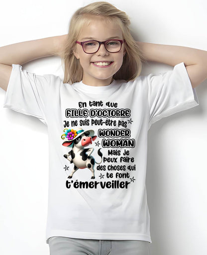OCTOBRE SHIRT Je ne suis peut-être pas WONDER WOMAN - Virgo10 (SKU2605-39-10)