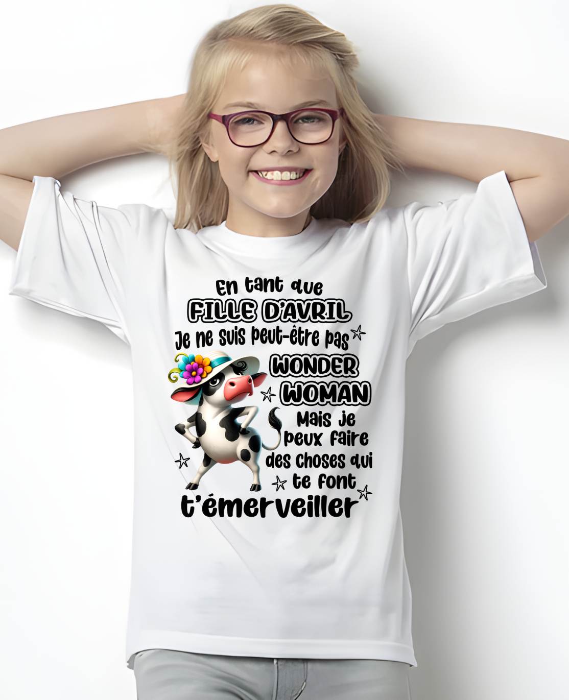 AVRIL SHIRT Je ne suis peut-être pas WONDER WOMAN - Virgo04 (SKU2605-39-04)
