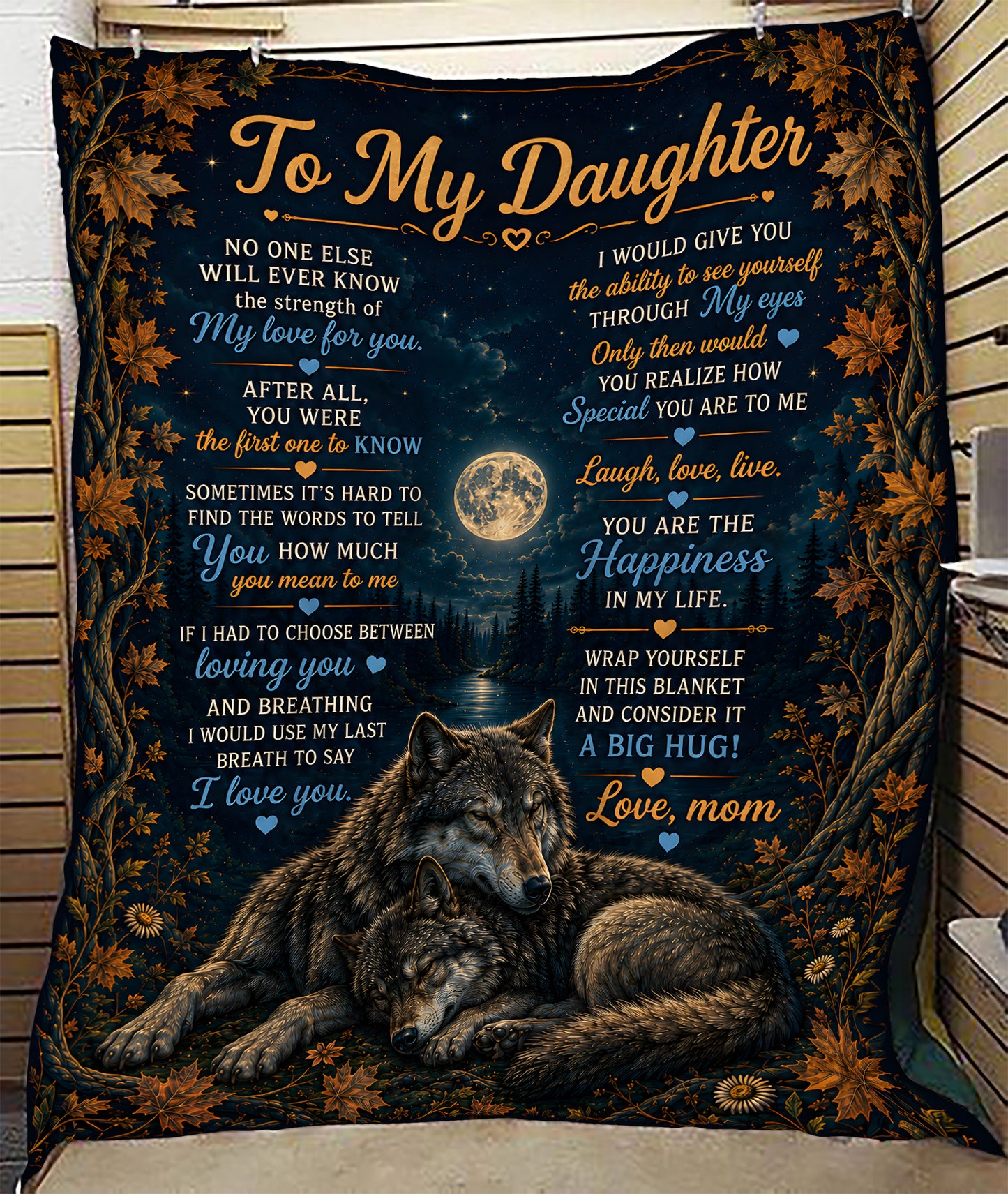 TO MY DAUGHTER - GIFT FOR DAUGHTER - Sherpa Fleece Blanket From Mom (SKU2607-212)