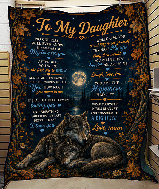 TO MY DAUGHTER - GIFT FOR DAUGHTER - Sherpa Fleece Blanket From Mom (SKU2607-212)