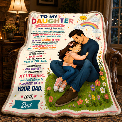 Family Blanket - From Dad - To My Daughter - Virgo - ( SKU2608-328)