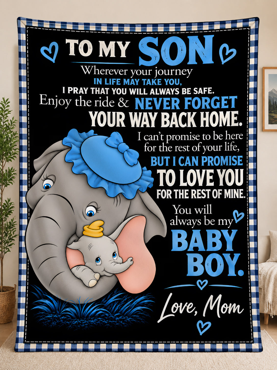 Family Blanket - From Mom - To Son - Virgo - ( SKU2610-104)