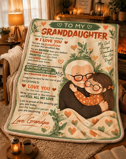 Family Blanket - From Grandpa - To Granddaughter - Virgo - ( SKU2609-174)