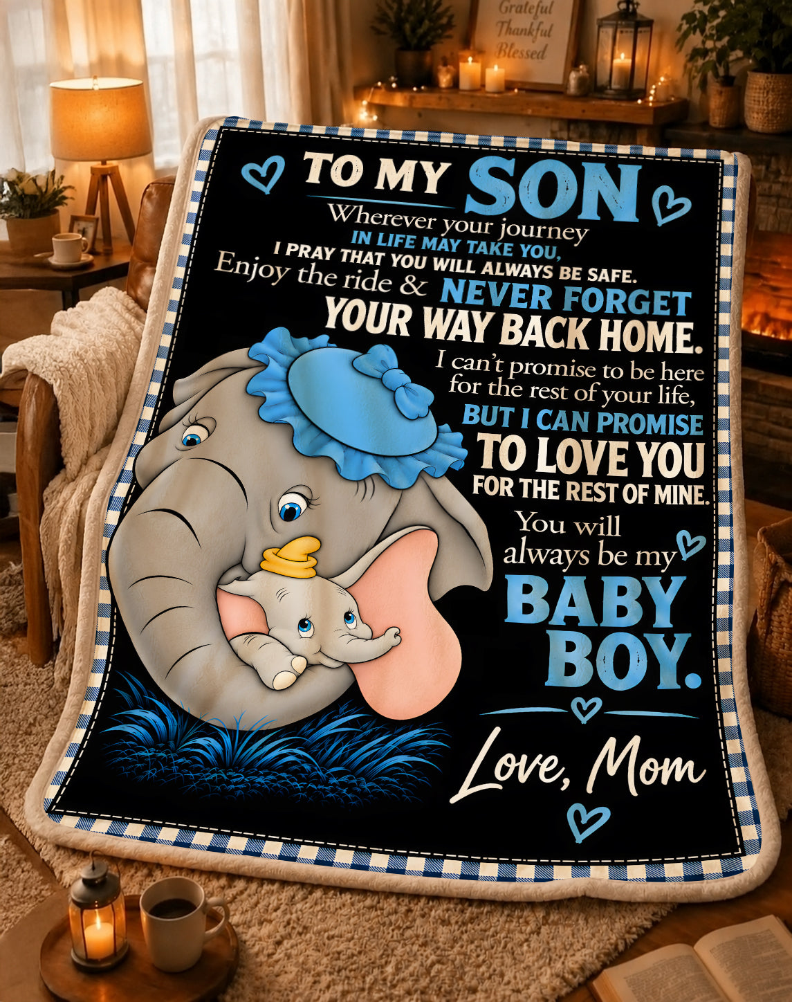 Family Blanket - From Mom - To Son - Virgo - ( SKU2610-104)