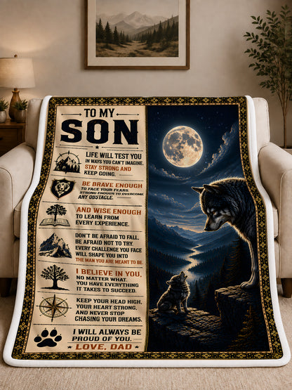 Family Blanket - From Dad - To My Son - Virgo - ( SKU2608-420)