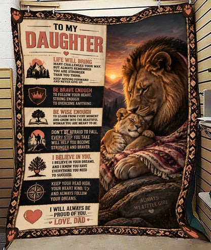 Family Blanket - From Dad - To My Daughter - Virgo - ( SKU2609-36)