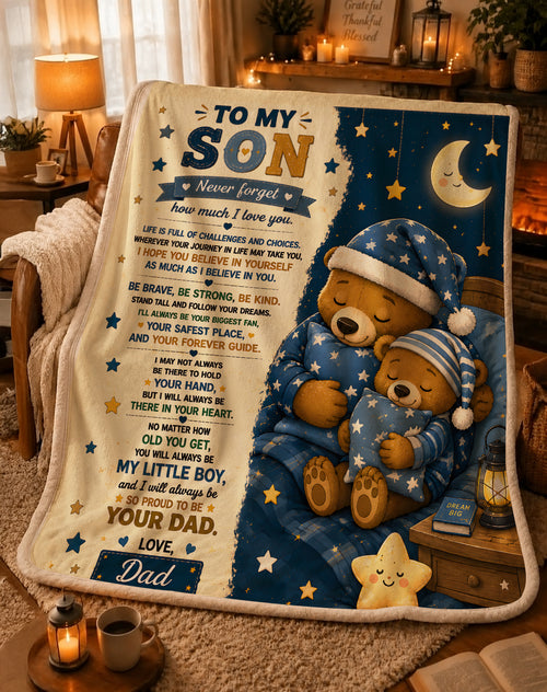 Family Blanket - From Dad - To My Son- Virgo - ( SKU2608-338)