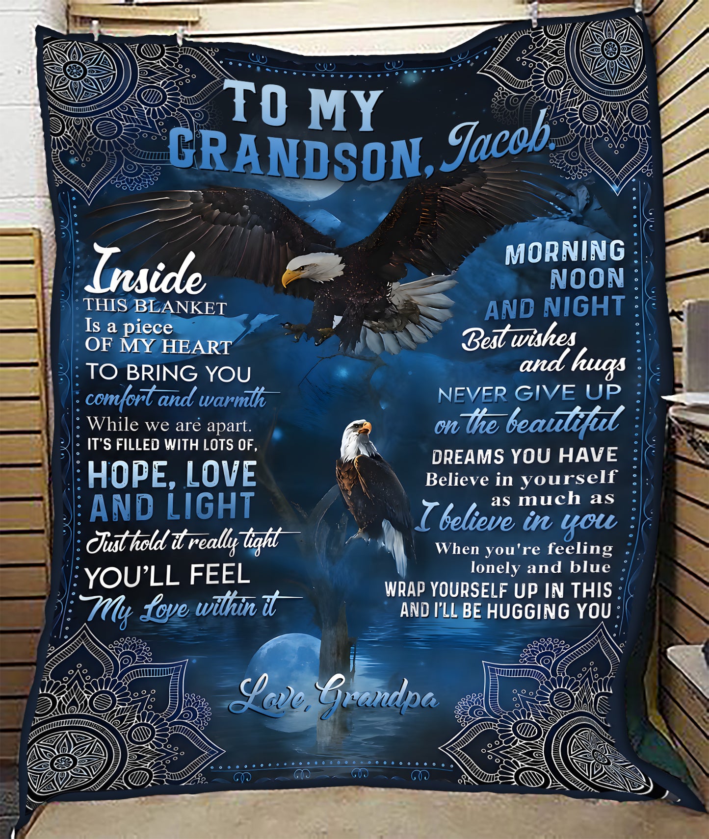 BLANKET FOR GRANDSON – COMFORT & WARMTH GIFT FROM GRANDPA (SKU2607-216)