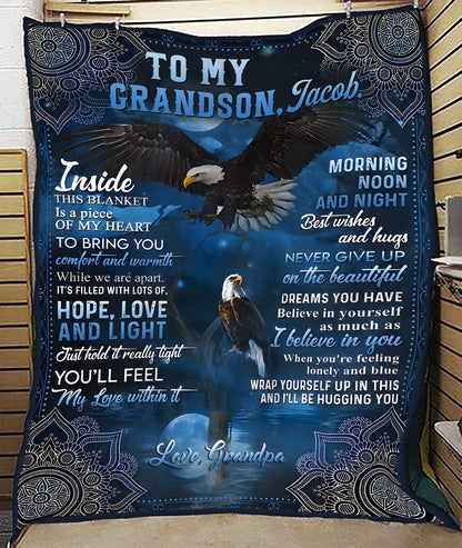 BLANKET FOR GRANDSON – COMFORT & WARMTH GIFT FROM GRANDPA (SKU2607-216)