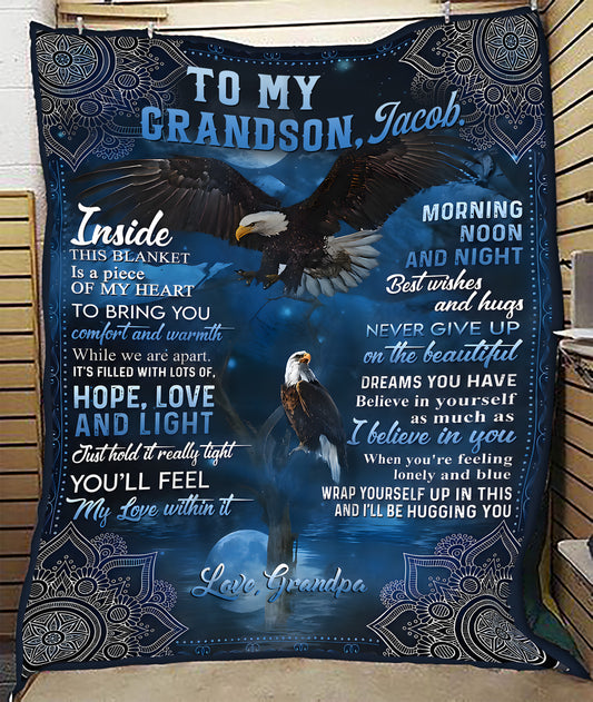 BLANKET FOR GRANDSON – COMFORT & WARMTH GIFT FROM GRANDPA (SKU2607-216)