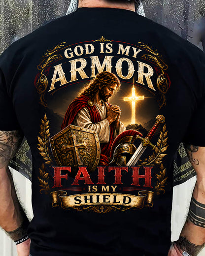 CHRISTIAN T-SHIRT God is my Armor - For Men - Virgo00 (SKU2608-174)