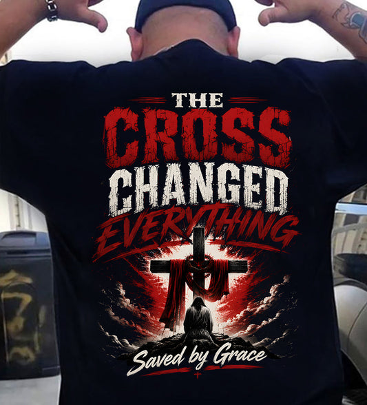 THE CROSS CHANGED EVERYTHING - CHRISTIAN T-SHIRT - FOR MEN Virgo00 (SKU2608-78)
